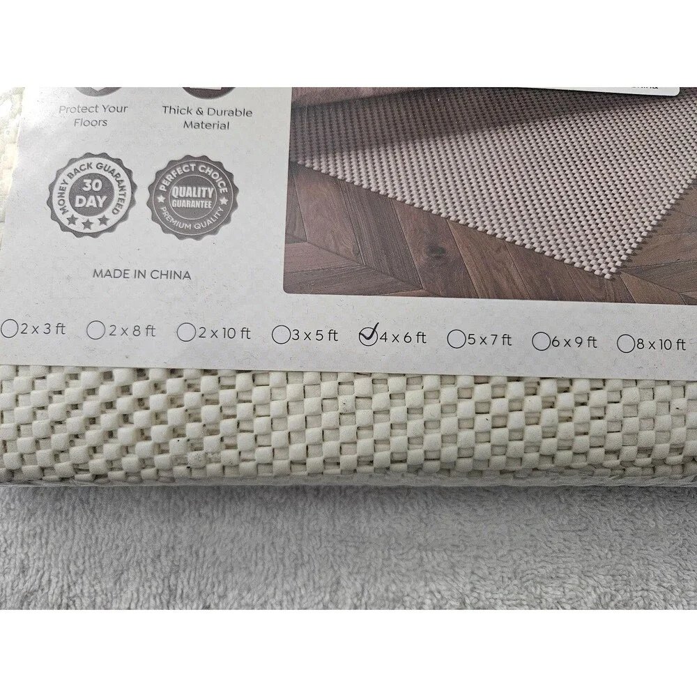 Baleine Rug Non‑Slip Gripper Pad 4ft x 6ft Anti‑Skid Floor Protector